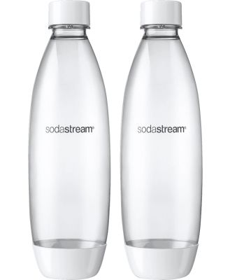 Sodastream 1741215610 Sodastream Carb Bottle 1L Twin Pack White Fuse