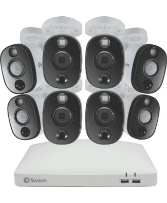 Swann SWDVK-85680W8WL-AU Swann 4K 8 Camera 1TB DVR Security System with Warning Light