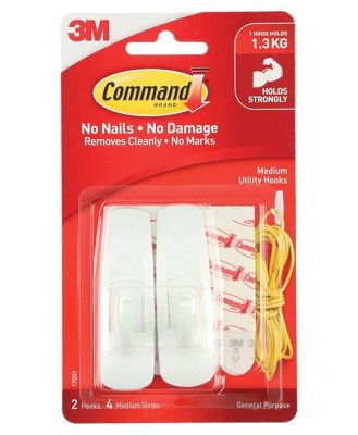 Command 17001 Medium Hooks 2-Pack - Box of 6
