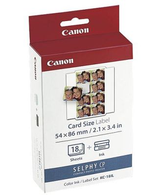 Genuine Canon KC18IL Ink & Label Pack