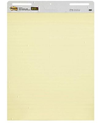 Post-It Lined Easel Pads Canary Yellow 635 x 762mm - Box of 2