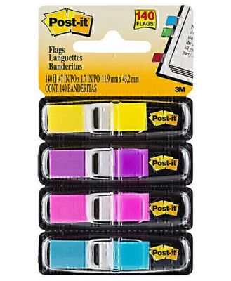 Post-It Mini Flags Bright Colours 12 x 45mm 4-Pack - Box of 6