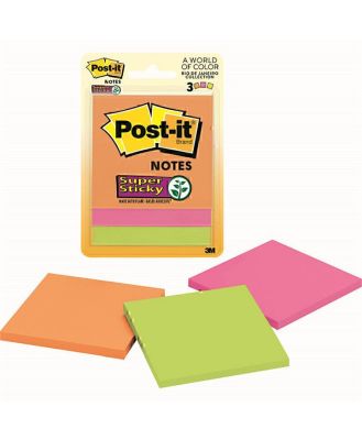 Post-It Super Sticky Notes Rio De Janeiro 76 x 76mm 3-Pack - Box of 6