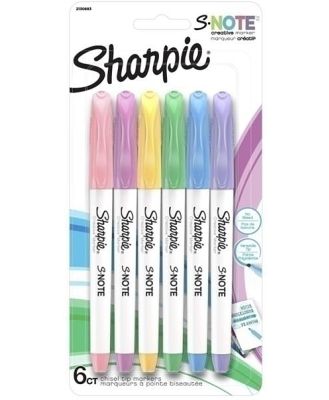 Sharpie S-Note Pastel Pk6 Bx6