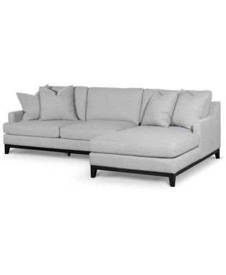 Alana 3 Seater Right Chaise Fabric Sofa - Grey by Interior Secrets - AfterPay Available