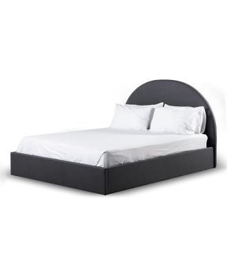 Antonia Fabric Queen Bed Frame - Charcoal Grey with Storage by Interior Secrets - AfterPay Available