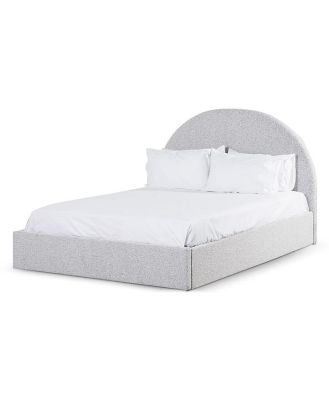 Antonia King Bed Frame - Pepper Boucle with Storage by Interior Secrets - AfterPay Available
