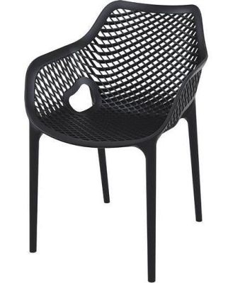 Aro Indoor / Outdoor Dining Armchair - Black by Interior Secrets - AfterPay Available