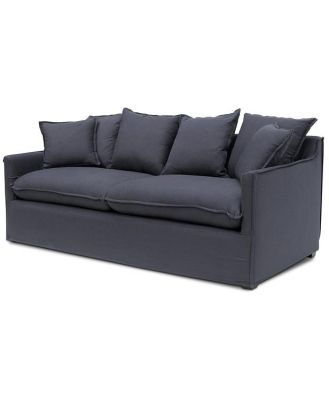 Candice 3 Seater Fabric Sofa - Charcoal Linen - Last One by Interior Secrets - AfterPay Available