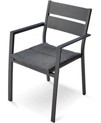 Carolina Metal Outdoor Dining Chair - Charcoal by Interior Secrets - AfterPay Available