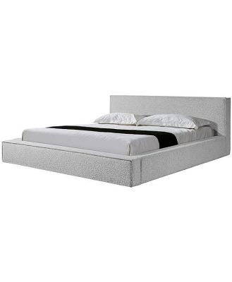Castillo King Bed Frame - Pepper Boucle by Interior Secrets - AfterPay Available