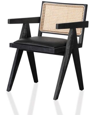 Castro Rattan Dining Chair - Black by Interior Secrets - AfterPay Available