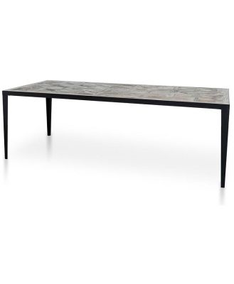 Clara 2.36m Wooden Dining Table - Dark Natural by Interior Secrets - AfterPay Available