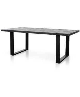 Craig 2m Reclaimed Wood Dining Table - Black by Interior Secrets - AfterPay Available