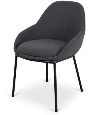 Darris Fabric Dining Chair - Charcoal by Interior Secrets - AfterPay Available