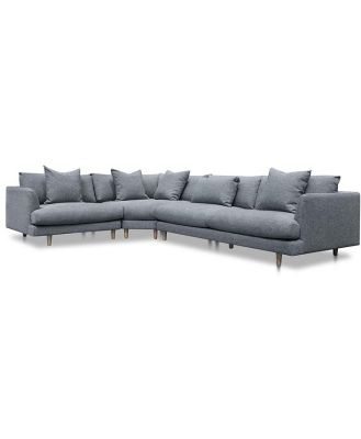 Della Left Return Modular Sofa - Graphite Grey by Interior Secrets - AfterPay Available