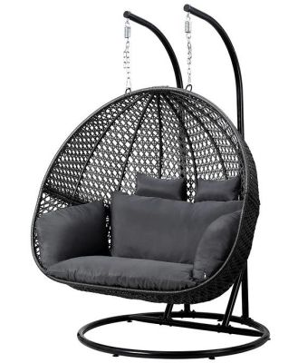 Dreobe Double Seater Outdoor Egg Swing Chair - Dark Grey by Interior Secrets - AfterPay Available