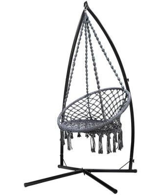Dreobe Outdoor Cotton Hammock Chair - Grey by Interior Secrets - AfterPay Available