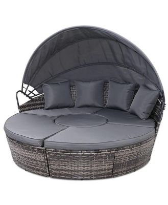 Dreobe Outdoor Day Bed Round Sofa - Grey by Interior Secrets - AfterPay Available
