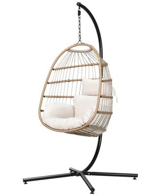Dreobe Outdoor Wicker Egg Chair - Natural by Interior Secrets - AfterPay Available