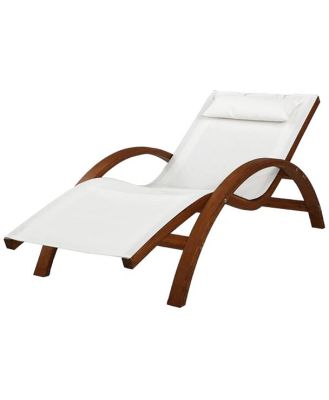 Dreobe Outdoor Wooden Day Bed Chair Sunlounger - White by Interior Secrets - AfterPay Available
