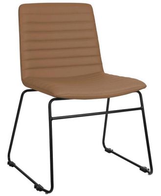 Elpix Sled Base Dining Chair - Amber PU by Interior Secrets - AfterPay Available