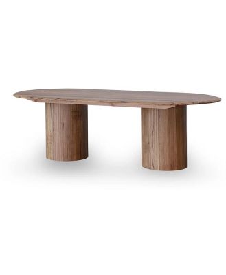 Ex Display - Adsila 2.4m Oval Dining Table - Natural by Interior Secrets - AfterPay Available