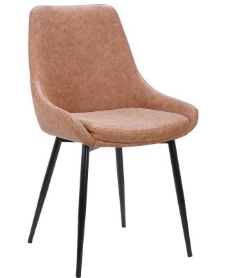 Ex Display - Alfie Dining Chair in Brown by Interior Secrets - AfterPay Available