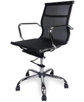 Ex Display - Carter Low Back Office Chair - Black Mesh by Interior Secrets - AfterPay Available