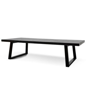 Ex Display - Edwin 3m Reclaimed Wood Dining Table - 1.2m (W) - Full Black by Interior Secrets - AfterPay Available
