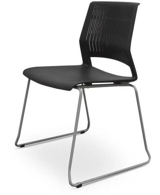Ex Display - Elvis Visitor Chair - Black by Interior Secrets - AfterPay Available