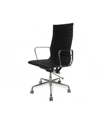Ex Display - Floyd High Back Office Chair - Black Leather by Interior Secrets - AfterPay Available