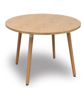 Ex Display - French Industrial 1.1m Round Dining Table - Natural by Interior Secrets - AfterPay Available