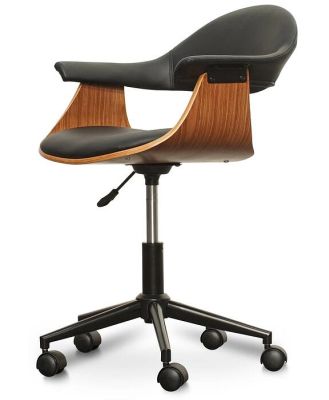 Ex display - Hilton Office Chair - Black PU Leather by Interior Secrets - AfterPay Available