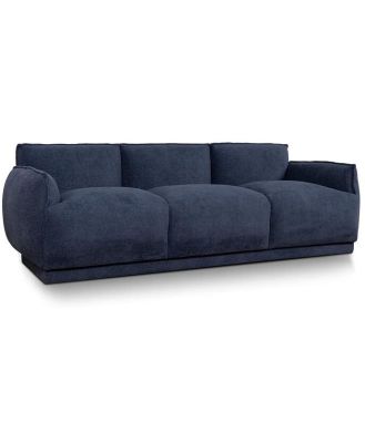 Ex Display - Josephine 3 Seater Fabric Sofa - Navy Blue by Interior Secrets - AfterPay Available