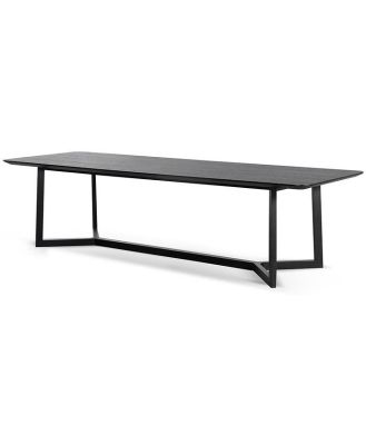 Ex Display - Kali 2.95m Wooden Dining Table - Full Black by Interior Secrets - AfterPay Available