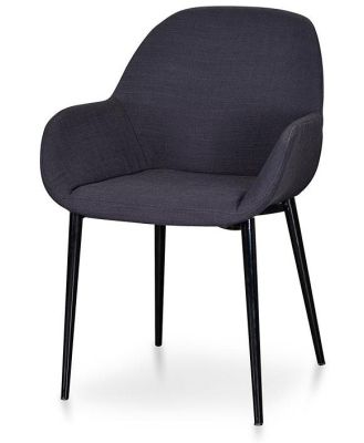 Ex Display - Lynton Fabric Dining Chair - Black by Interior Secrets - AfterPay Available