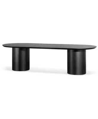Ex Display - Marty 2.8m Wooden Dining Table - Black by Interior Secrets - AfterPay Available