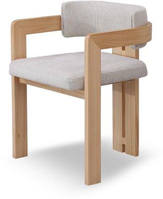 Ex Display - Merari Natural NZ Ash Dining Chair - Stone Beige by Interior Secrets - AfterPay Available