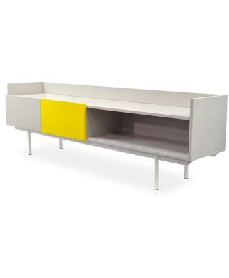Ex display - Morris Lowline 180cm TV Entertainment Unit - Yellow and Grey by Interior Secrets - AfterPay Available