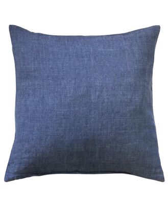 Ex Display - Ollo Adria Linen & Cotton Cushion - Indigo by Interior Secrets - AfterPay Available