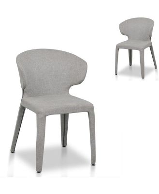 Ex Display - Pollard Fabric Dining Chair - Coastal Light Grey by Interior Secrets - AfterPay Available