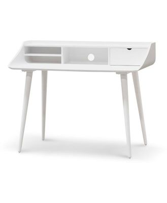 Ex Display - Reyansh Wooden Home Office Desk - Full White by Interior Secrets - AfterPay Available