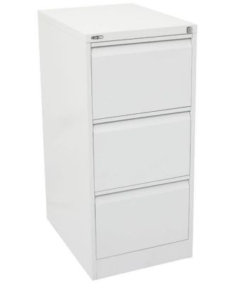 Ex Display - Rotom Standing 3 Drawer Filing Cabinet - White by Interior Secrets - AfterPay Available