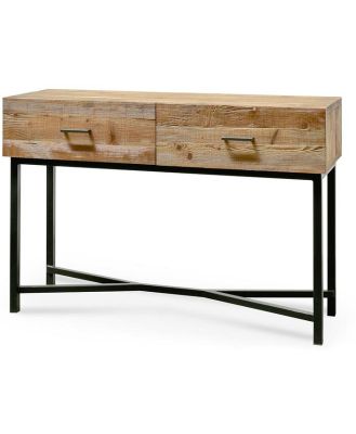 Ex Display - Royce 1.2m Reclaimed Pine Console Table - Black Base by Interior Secrets - AfterPay Available