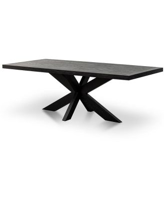 Ex Display - Salvatore 2.2m Wooden Dining Table - Full Black by Interior Secrets - AfterPay Available