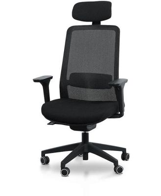 Ex Display - Walther Mesh Office Chair - Full Black by Interior Secrets - AfterPay Available