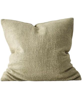 Ex Display - Weave Domenica 50cm Linen Cushion - Sage by Interior Secrets - AfterPay Available