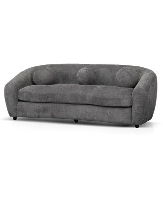 Hurst 3 Seater Fabric Sofa - Iron Grey by Interior Secrets - AfterPay Available