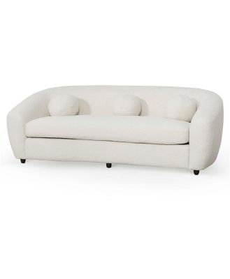 Hurst 3 Seater Sofa - Ivory White Boucle by Interior Secrets - AfterPay Available